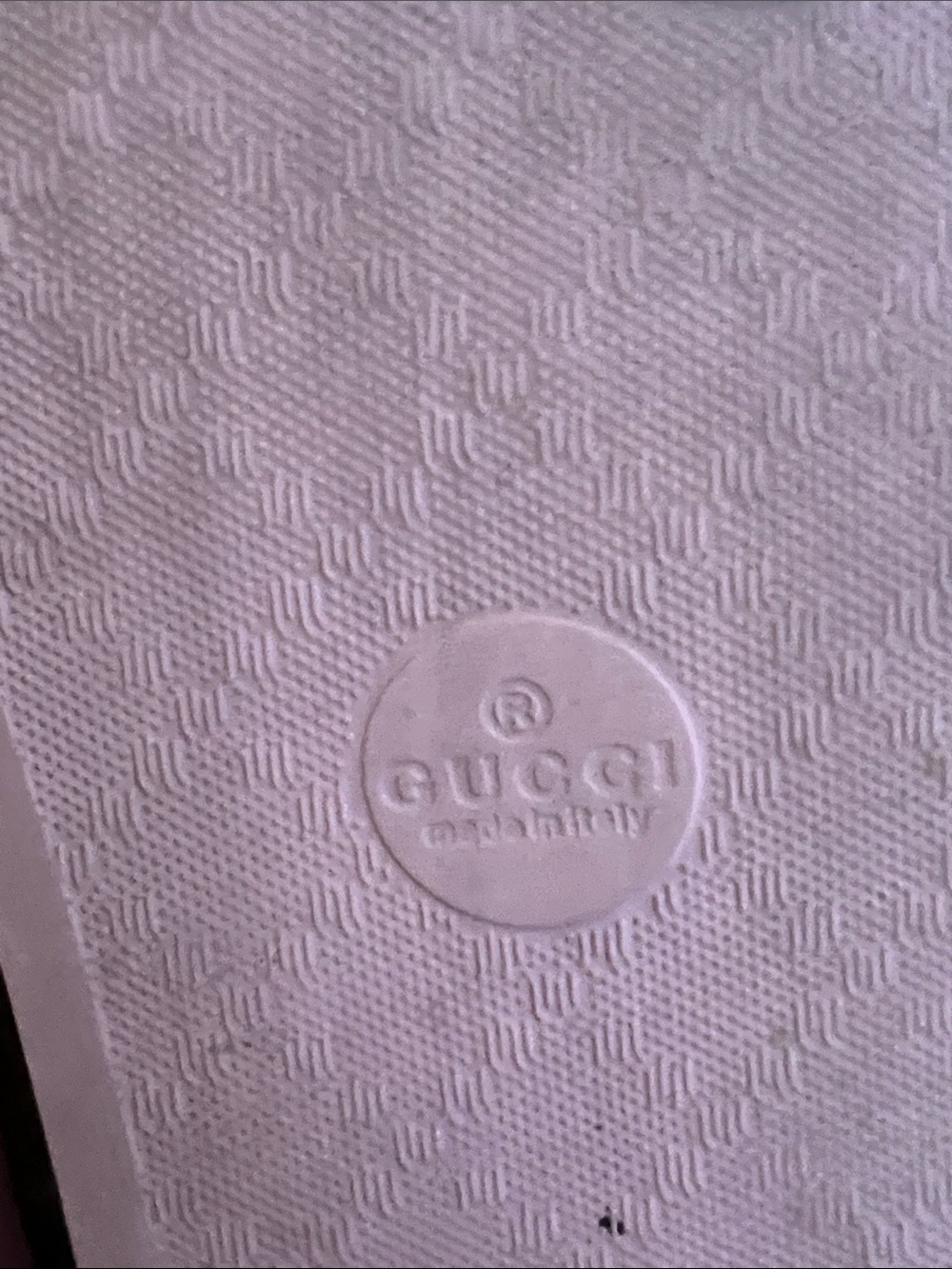 Gucci Blush Pink Rubber Logo Slides - Picture 5 of 7